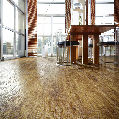 Кварцвиниловая плитка FINEFLOOR Коллекция RICH Дизайн FF-2067 Пекан Барроу (1320x196x2.5 мм)