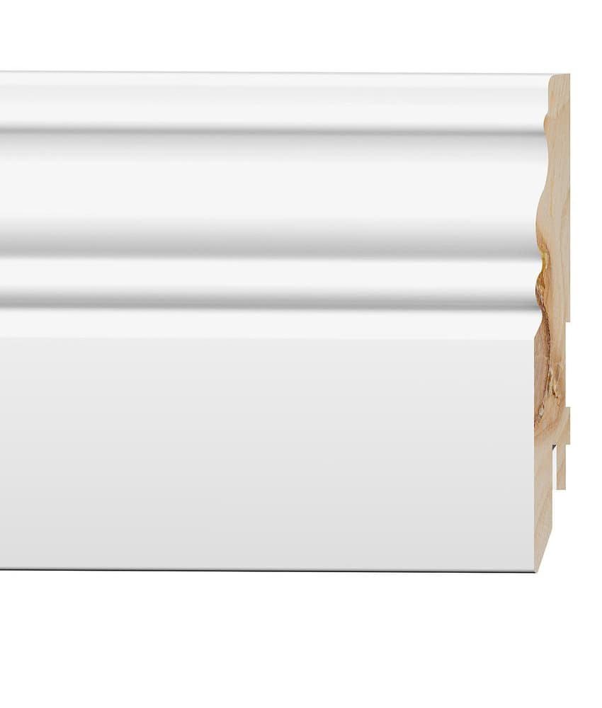 Плинтус МДФ белый PURE FAUN 100х16x2400