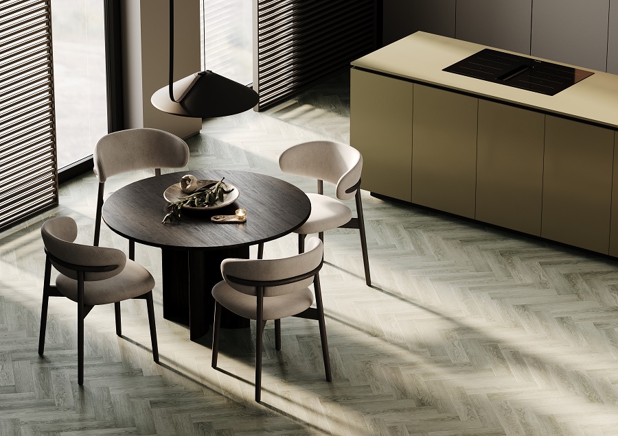 Кварцевый ламинат FARGO Коллекция HERRINGBONE Дизайн 44-88292-004 Дуб Дартмур (400х100х4.5 мм)