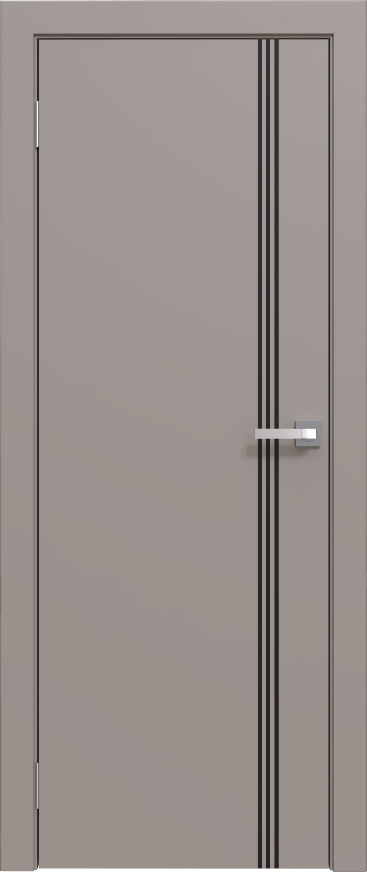 Межкомнатная дверь ЮНИ ЭМАЛЬ Графит, Ваниь, Грей LINE 03