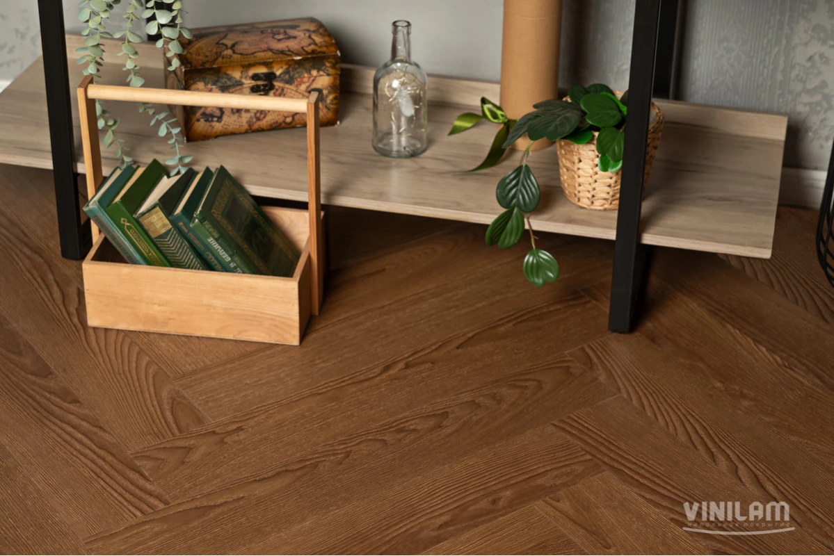 Виниловый ламинат VINILAM (ВИНИЛАМ) Коллекция PARQUET HERRINGBONE GLUE Дизайн GD11200 Паркет Винсент (762*152.4*2.5 мм)