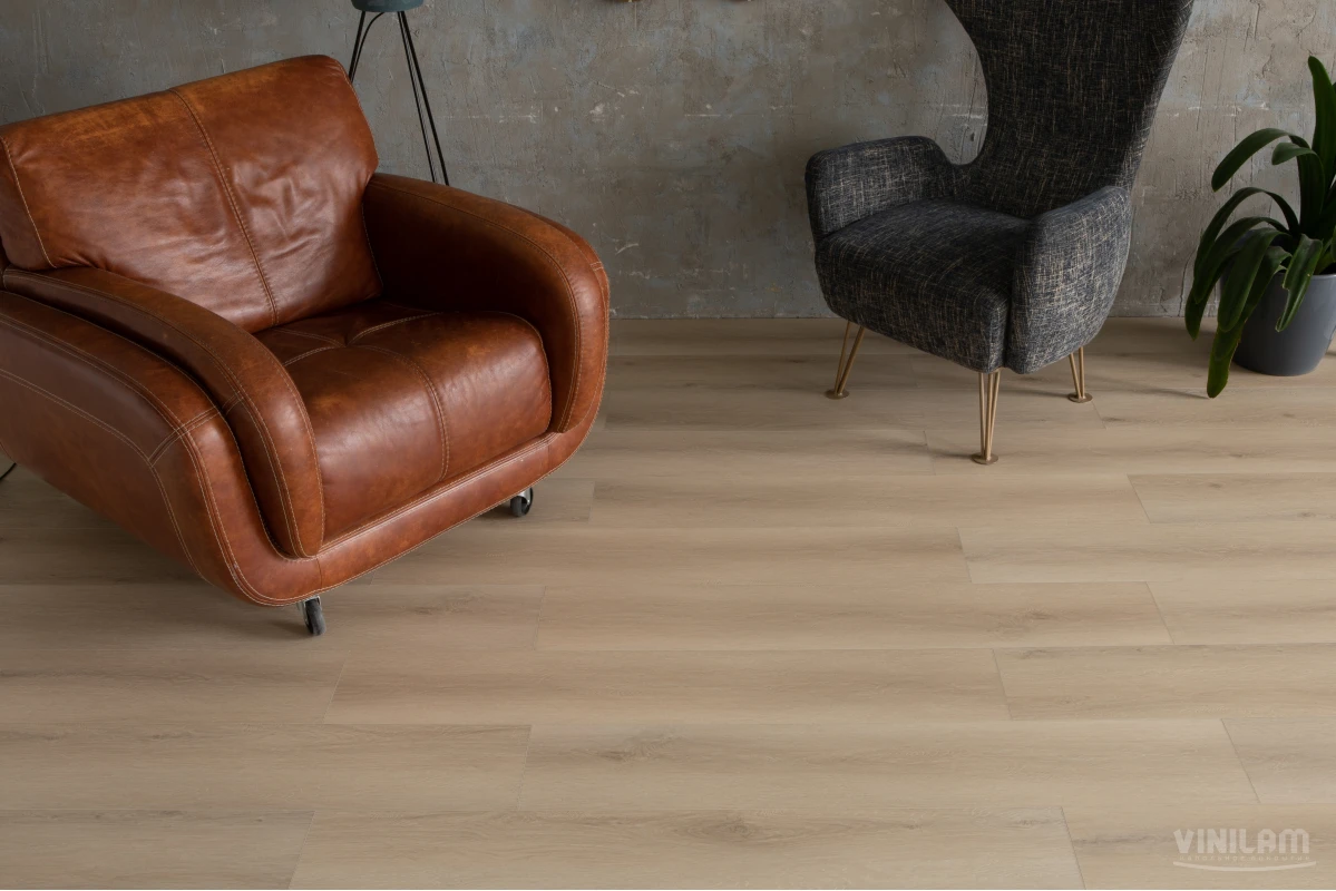 Виниловый ламинат VINILAM (ВИНИЛАМ) Коллекция GIBRID CORK Дизайн 10120V Дуб Намюр (1220*227*7 мм)