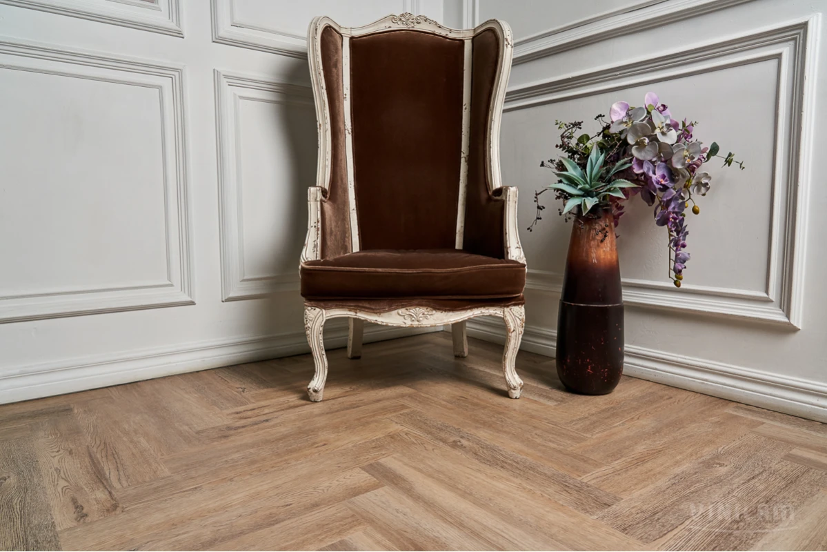 Виниловый ламинат VINILAM (ВИНИЛАМ) Коллекция PARQUET HERRINGBONE GLUE Дизайн GD11133 Паркет Северный (762*152.4*2.5 мм)