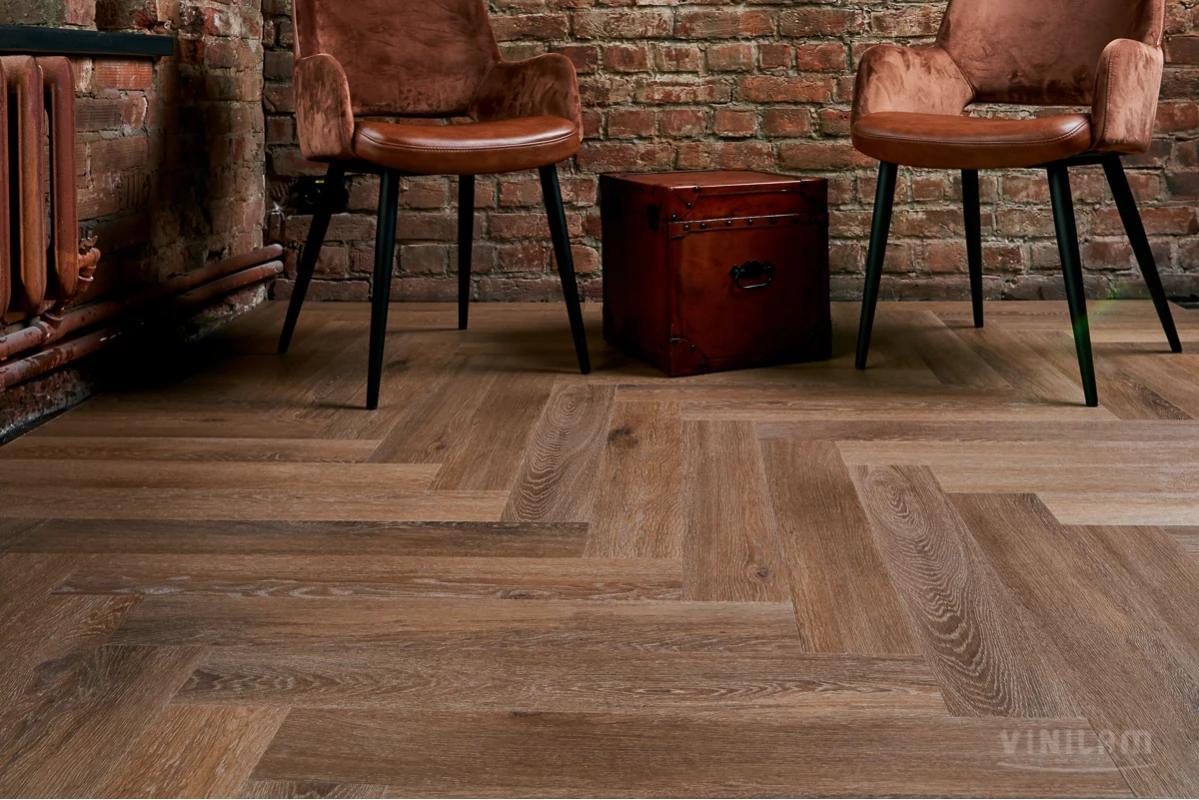 Виниловый ламинат VINILAM (ВИНИЛАМ) Коллекция PARQUET HERRINGBONE GLUE Дизайн GD11199 Паркет Венецианский (762*152.4*2.5 мм)