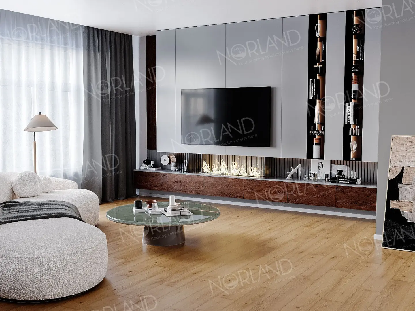 Кварц-виниловая плитка NORLAND LVT Коллекция  Sigrid LVT Дизайн 1003-2 Blake (1219,2×184,15х2мм)